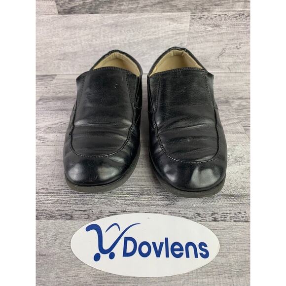 1901 Boys Black Dress Shoes Slip-On Size 1M - Picture 2 of 5